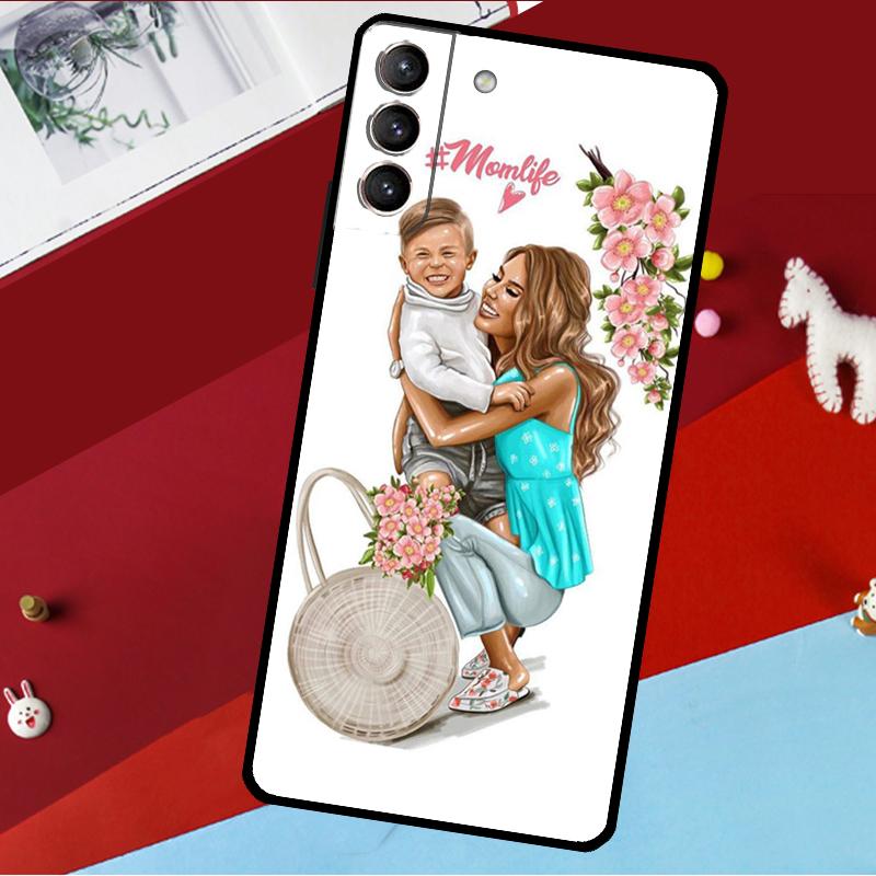 СУПЕР МАМА МАМА МАМА МИЛЫЙ МАЛЫШ Чехол Для Samsung Galaxy S25 S24 S22 S23 Ultra Plus S20 S21 FE S9 S10 S25 FE Чехол для телефона