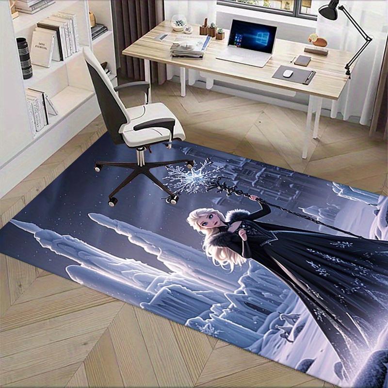 3D-печатный коврик Эльза, Холодное сердце, Снежинка, Противоскользящий коврик для офиса, стирающийся в машине, для гостиной, спальни, офиса - Разные размеры