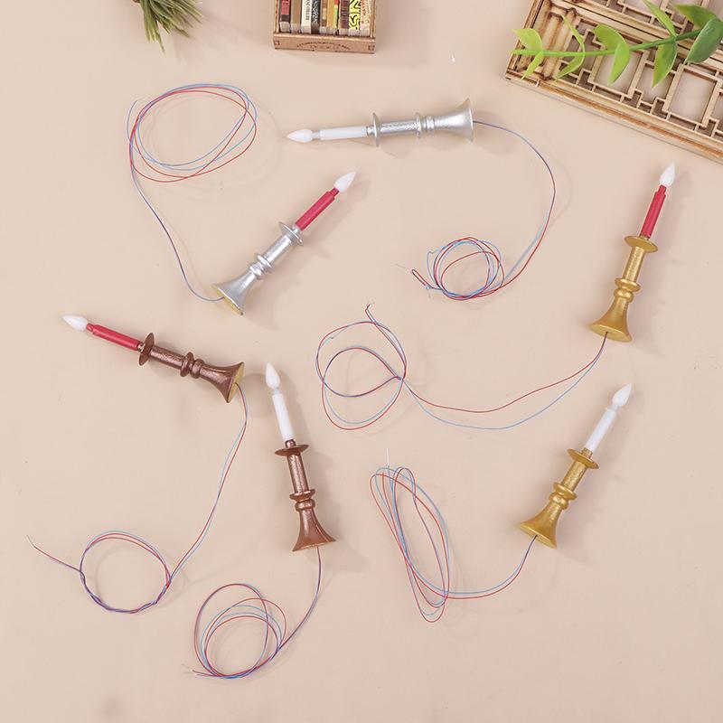 Миниатюрный кукольный домик, свеча, настольная лампа, мини светодиодное освещение, украшение для дома, кукольная мебель, игрушка, может быть ярким