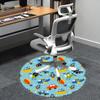 Colorful Transportation Office Carpet Chair Mats, Fun Vehicle Pattern for Home Decor, Office Use, and Gift Giving1118091a