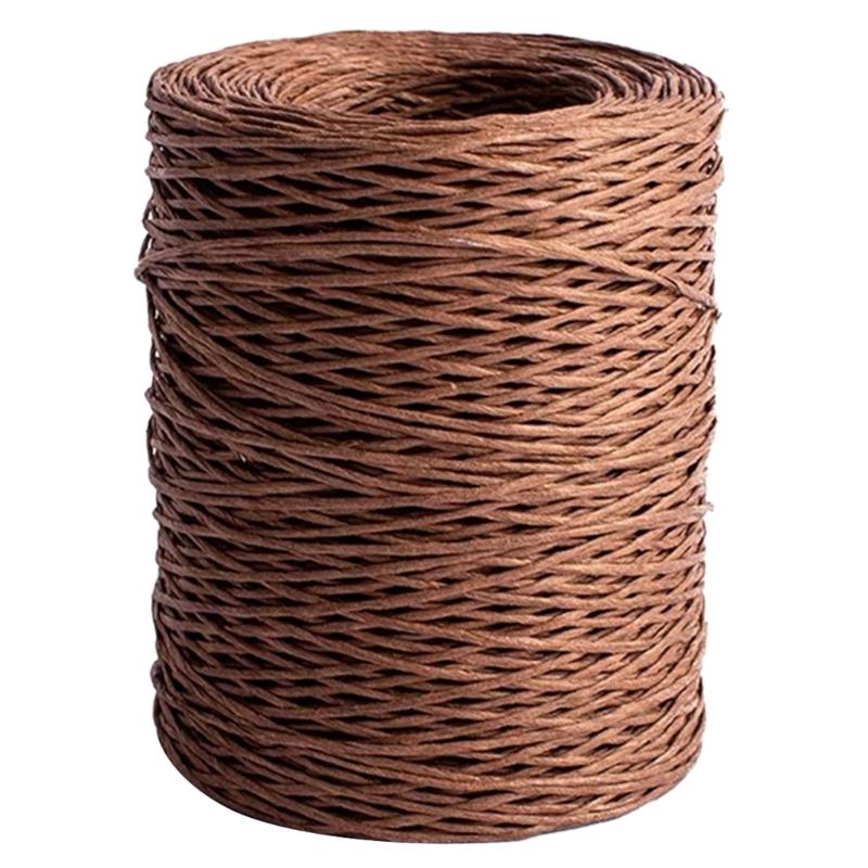 Jewelry Packaging Wire DIY Paper Rope Paper Wire Natural Paper Cord Decorative Wire for Gift Wrapping Flower Arrangement
