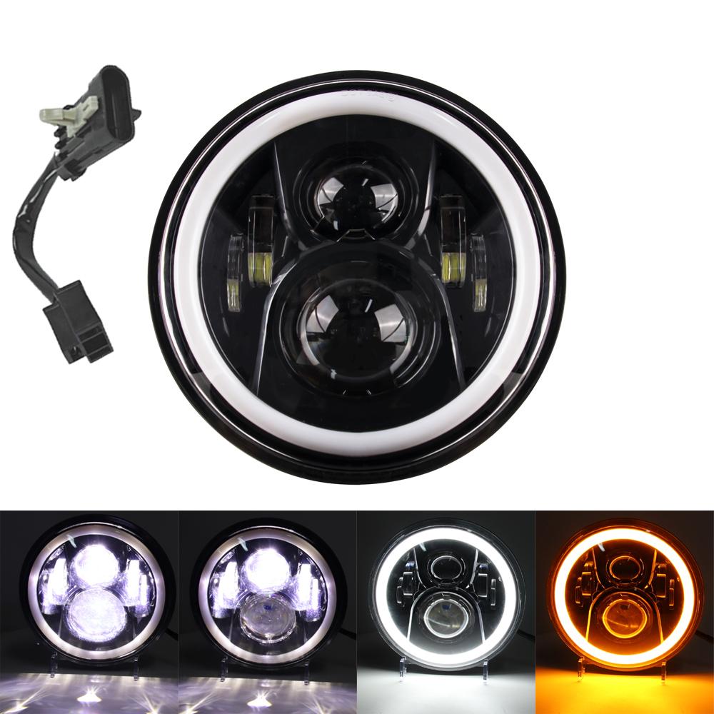 7-дюймовая светодиодная фара для мотоцикла с адаптером для Harley Touring Ultra Classic Electra Street Glide Road King Yamaha