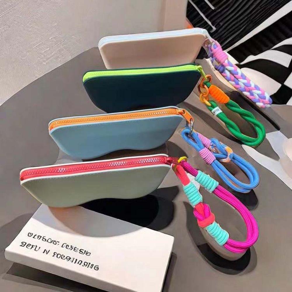 Пылезащитная косметичка Портативный защитный чехол для солнцезащитных очков Модная силиконовая сумка для очков