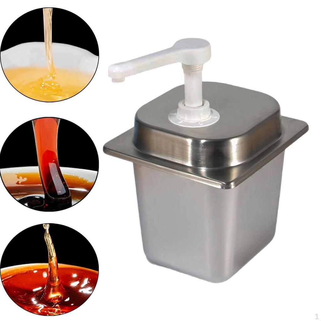 2.3L Pump Bottle for Sauces And Condiments, Hand-Operated Dispenser Kitchen Bar