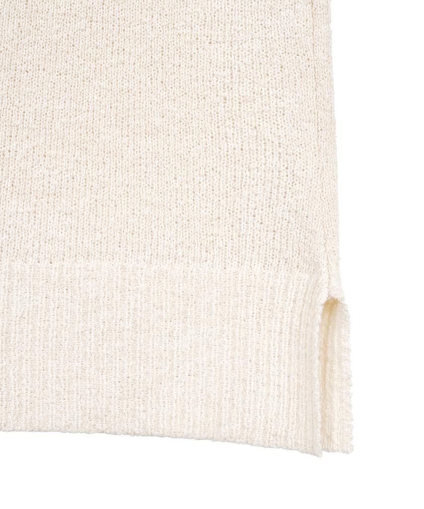 B-Flat Benetton Halterneck Boucle Knit Dress (Cream)
