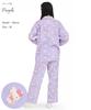 Hello Kitty рубашка пижама трикотажное одеяло длинный рукав длинные брюки верх и низ комплект комнатная одежда домашняя одежда [SAZAC] женская (Фиолетовый/М/SAN1854)