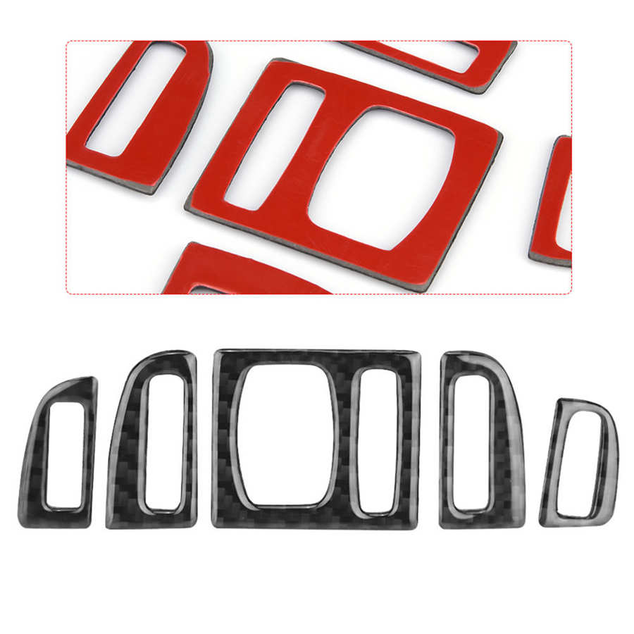 5 шт., углеродное волокно, салон автомобиля, кондиционер, вентиляционное отверстие, накладка, наклейки, аксессуары для BMW F10