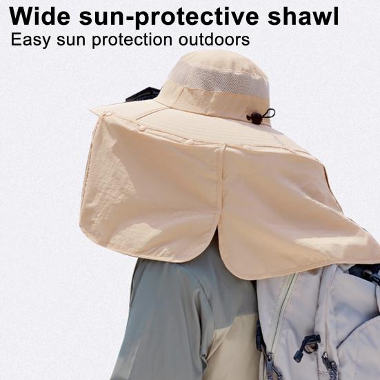 Шляпа с вентилятором, широкополая шаль, шляпа для рыбалки с двухрежимным вентилятором, 3 регулируемых скорости, защита от УФ-лучей, уличная шляпа
