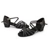 Обувь для латинских танцев для девочек, женские сандалии для бальных танцев и танго на низком каблуке, каблук 3,5 см