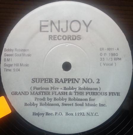12inch Record GRANDMASTER FLASH & THE FURIOUS FIV - Super Rappin' No.2 ER6011 Enjoy Records US Rap & Hip-Hop/R&B Used