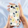 For iPhone 17 Air Case Colorful Floral Blue Leaves Pattern Printing Straight Edge TPU Phone Back Cover