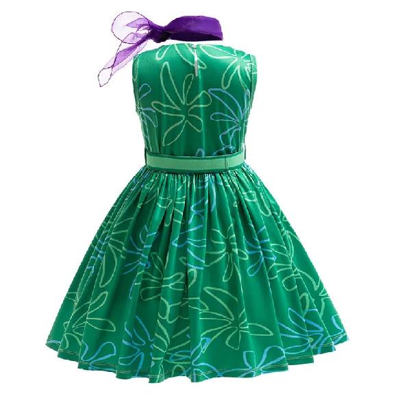 Cute and Fun Outfits for Girls Inside Out A-Line Skirt Belt Scarf and Wig Perfect for Halloween Dress Up