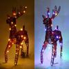 Светящаяся фигурка оленя 3D металлическая стоящая статуя оленя со светодиодной подсветкой