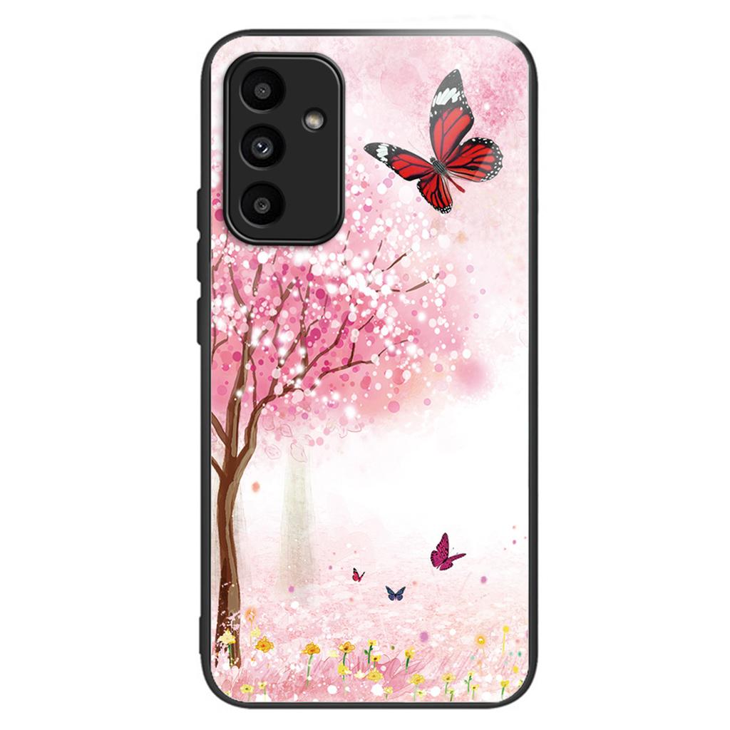 For Samsung Galaxy A15 4G/5G Phone Case Tempered Glass Pattern Back Cover