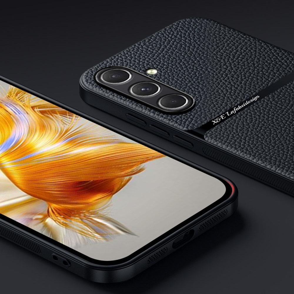 For Samsung Galaxy A36 5G Magnetic Case Litchi Texture Slim Soft TPU + PU Leather Phone Cover