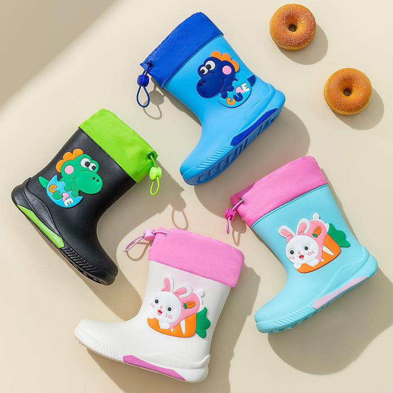 Детская обувь, Резиновые сапоги, Нескользящая мягкая подошва, Обувь для мальчиков, девочек, малышей и детей ясельного возраста