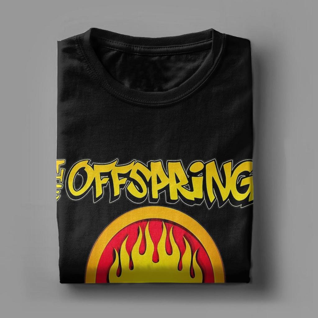 Мужские футболки The Offspring Novelty Pure Cotton Tee Shirt Short Sleeve T Shirts Crewneck Clothing Printing