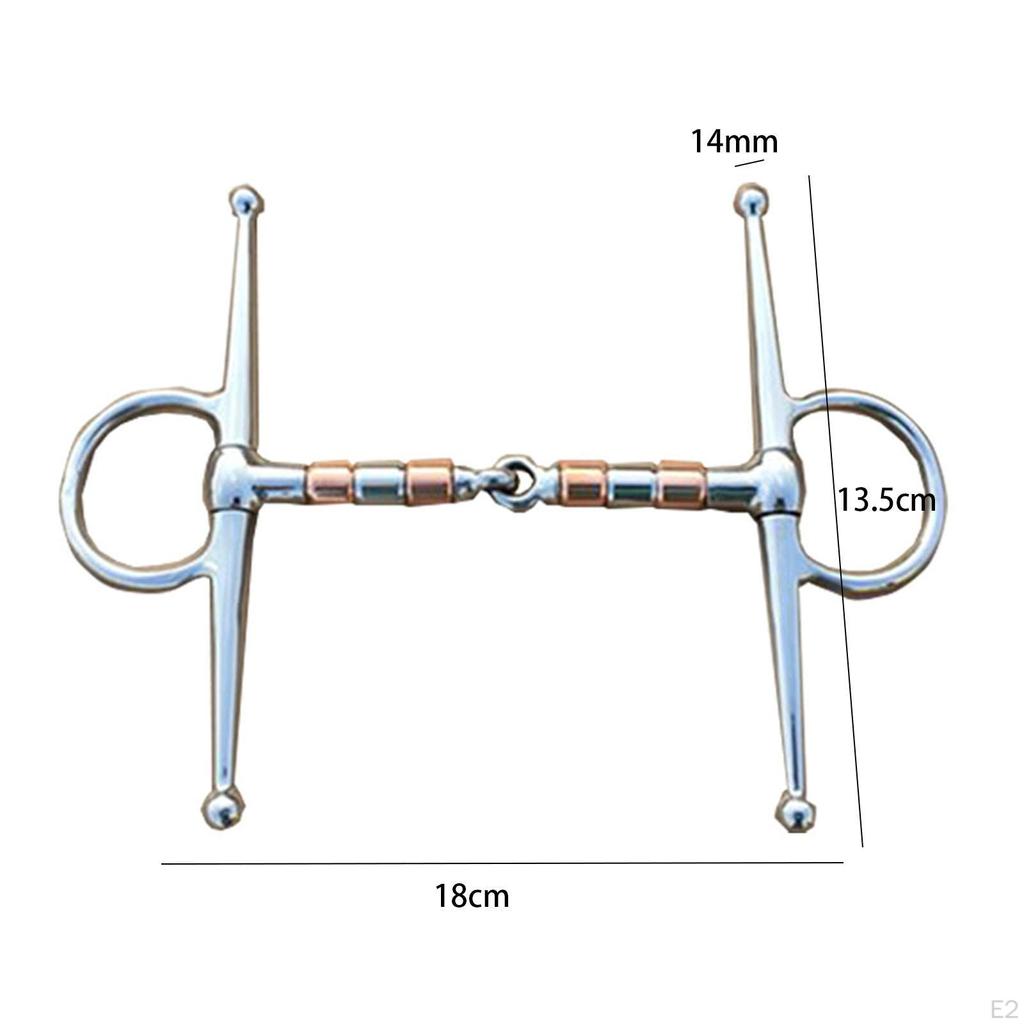 Horse Bit Snaffle Riding Loose Rings Equestrian Western Jointed Harness H Shape