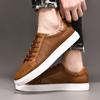 New Men Shoes Genuine Leather Casual Shoes Fashion Sneakers British Style Cow Leather Men Shoes New Men Sneakers