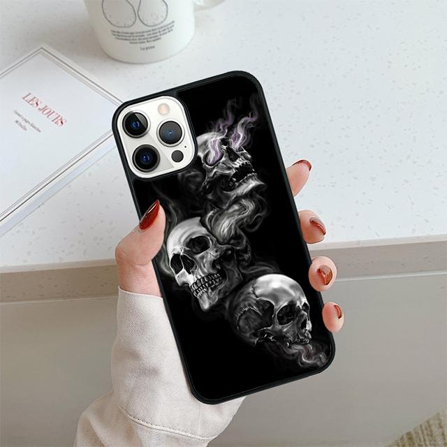 Чехол для телефона Черепа Кости Скелет Для iPhone 17 Air 13 12 14 15 16 Чехол Для Apple 14 15 16 Pro Max Plus Coque