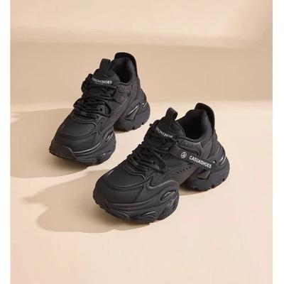 Женские теннисные кроссовки на толстой подошве, повседневные, на шнуровке, на танкетке, для пап, модные, спортивные, сохраняющие тепло, с дополнительной бархатной подкладкой