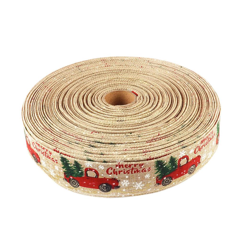 DIY Ribbon Excellent Festive Safe Christmas DIY Ribbon Xmas Tree Shiny Printed Decoration Ribbon Decoration Ribbon for Home
