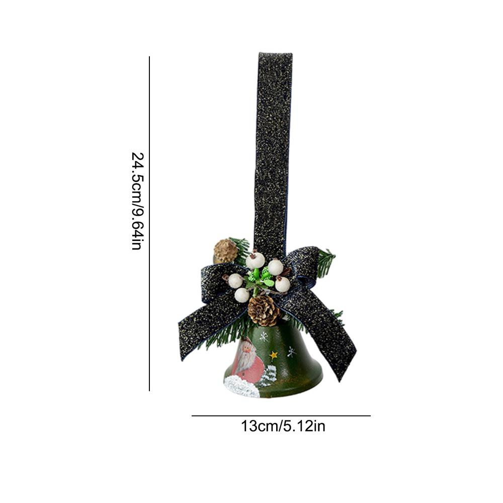2025 Рождественский Рустикальный Колокольчик Джингл из Металла Сосновая Игла Рождественский Колокольчик Гирлянда Украшение В помещении На улице Подвеска на Рождественскую Елку