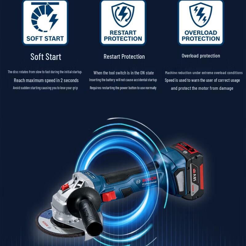 Bosch GWS-180-LI Cordless Angle Grinder CN plug (adapter included)