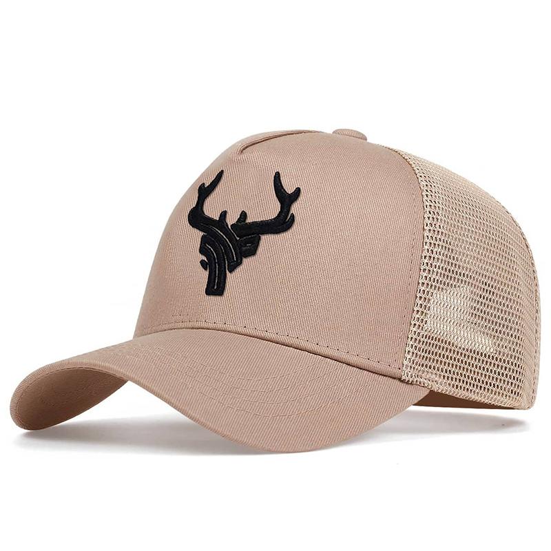 Унисекс бейсболка из хлопка и сетки с вышивкой в виде рогов и застежкой-snapback