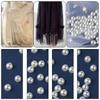 30/50pcs Pants Decoration Crafts Garment Scrapbooking Half Round Cloth Button Pearl Rivets
