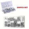 200 PCS Pack of Industrial Grade Assorted Galvanized Spiral Springs with Spring Rate Extension - Spring Steel Material