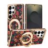 Denior Подходит для Samsung Galaxy S26/S25/S24/S23 Plus Ultra Цветочный Тотем Материал Пробка 360° Вращающаяся Подставка Чехол для Телефона