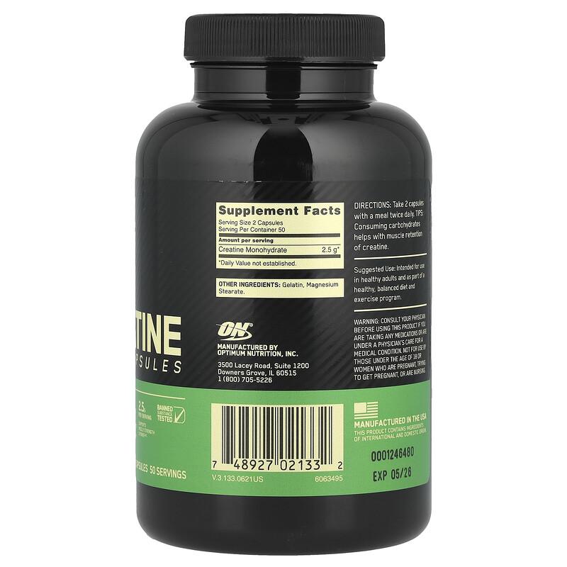 Micronized Creatine Capsules, 100 Capsules (1.25 g per Capsule )