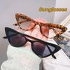 Personality Candy Color Triangular Cat Eye Sunglasses Trend Retro Small Frame Sun Protection Glasses Ultra Light Unisex Glasses