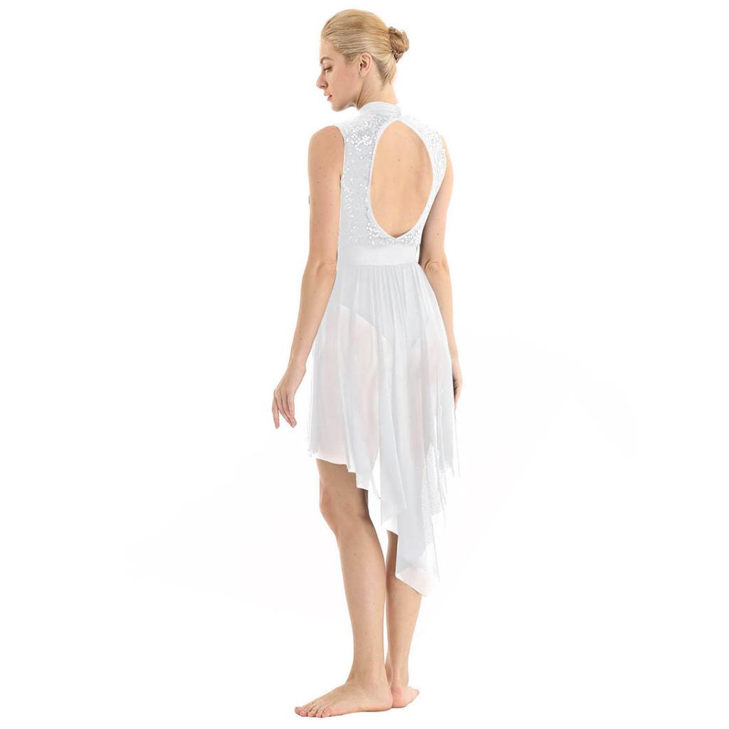 Женское платье-пачка без рукавов с блестящими блестками, гимнастическое трико, женское платье-пачка для балета, фигурного катания, лирические танцевальные костюмы