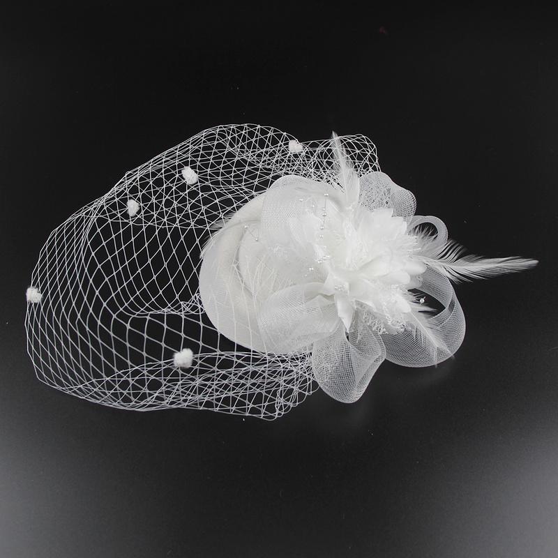 Береты в стиле ретро, ​​повязка на голову Sinamay, свадебная шляпа Ascot Hatinator, вуаль в виде птичьей клетки