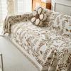 Universal Sectional Anti-cat Scratch Sofa Cover Soft Chenille Embroidered Sofa Towel Anti-slip Couch Cover for Living Room