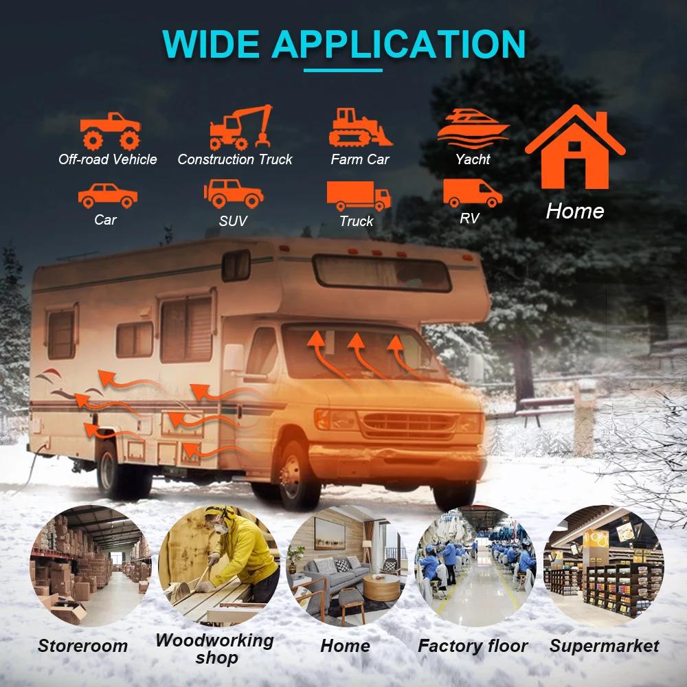 Автомобильный дизельный парковочный обогреватель 24В 220В 5кВт-8кВт Двусторонний пульт дистанционного управления Парковочный обогреватель Низкий уровень шума Большое отверстие для домашних комплектов с подогревом