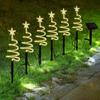 Solar Christmas Pathway Lights Landscape Novelty Outdoor LED Xmas Lighting with Stake for
