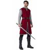 Popular medieval chain mail red knight cos costume halloween cosplay robe set performance costume