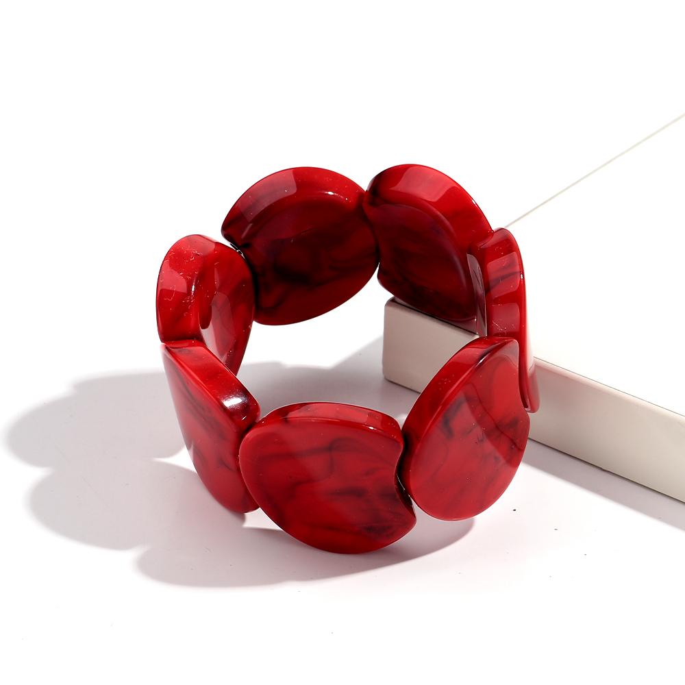Round Spliced Elastic Rope Bracelets for Women European and American Fashion Simple Acrylic Bracelet Personalized Hand Jewelry