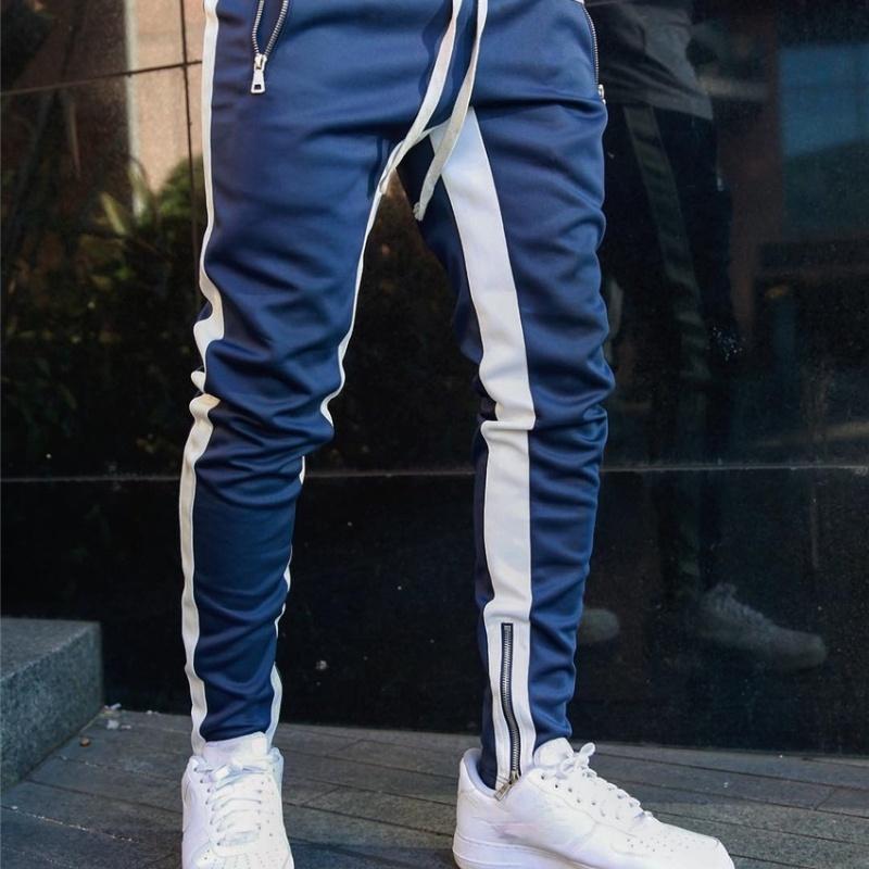 Men's Jogging Casual Sports Pants Sports Pants Bottoms Hip Hop Pants Drawstring Pants Zipper Decoration