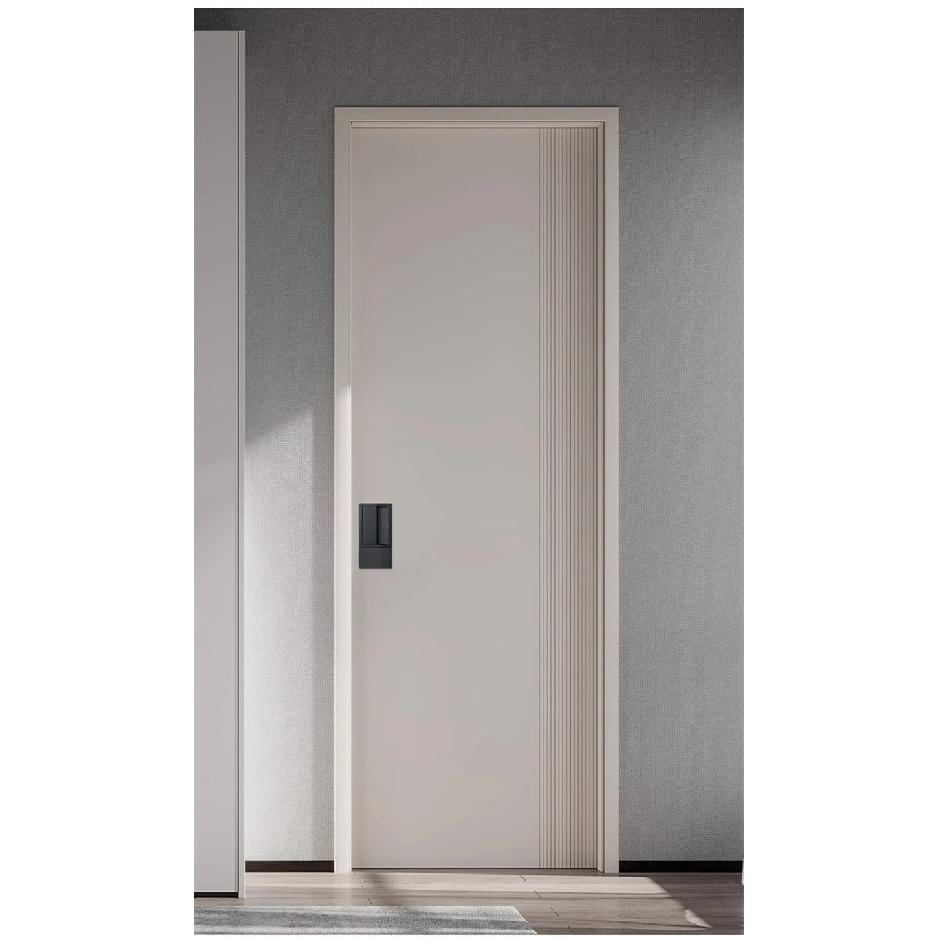 Minimalist Handleless Flat Lock Bedroom Hidden Embedded Magnetic Door Lock Silent Push Pull Black Invisible Bathroom Door Lock