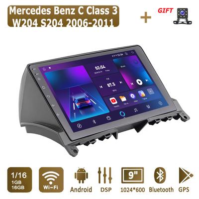 Android автомобильное радио для Mercedes Benz C Class 3 W204 S204 2006-2011 мультимедийный проигрыватель головное устройство стерео GPS навигация BT WIFI 1+16 ГБ