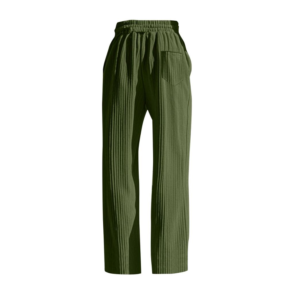 Мужские однотонные вертикальные полосатые повседневные спортивные модные брюки на шнурке