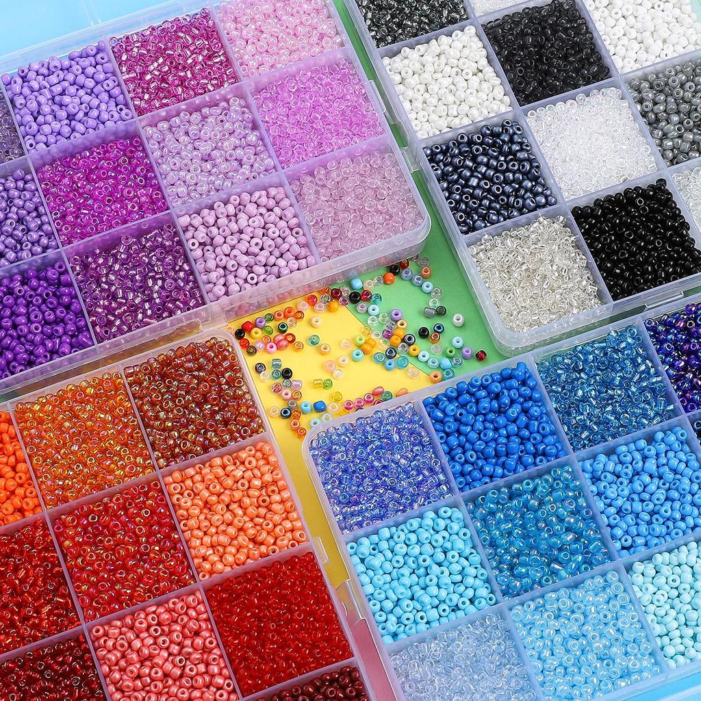 6000 шт./компл. набор бисера 3 мм, набор стеклянных бусин для DIY, аксессуары для изготовления ювелирных изделий, очаровательные бусины