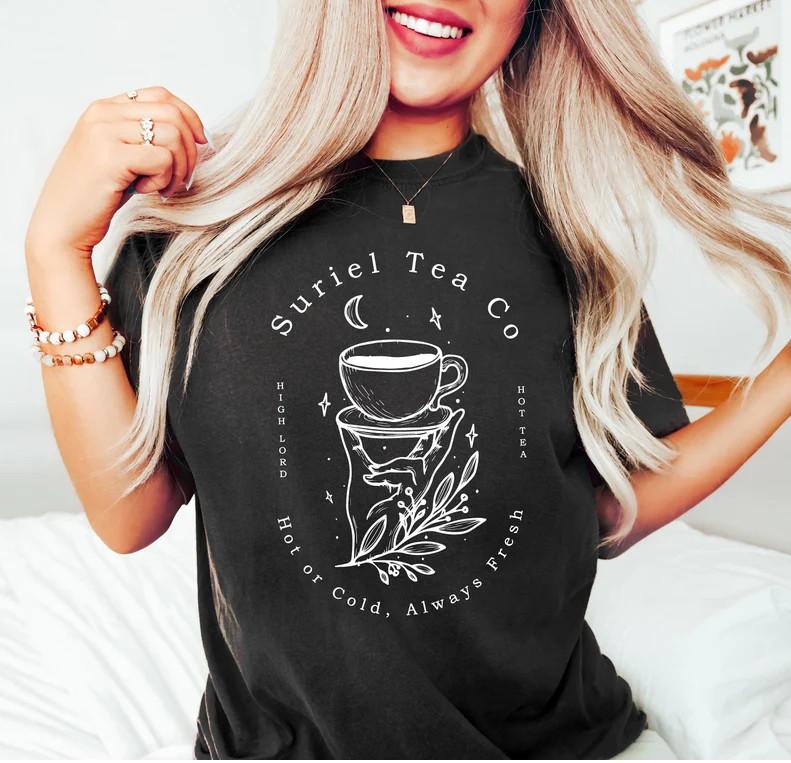 Suriel Tea Co Shirt, ACOTAR Bookish Tee, Sarah J Maas Fan Gift