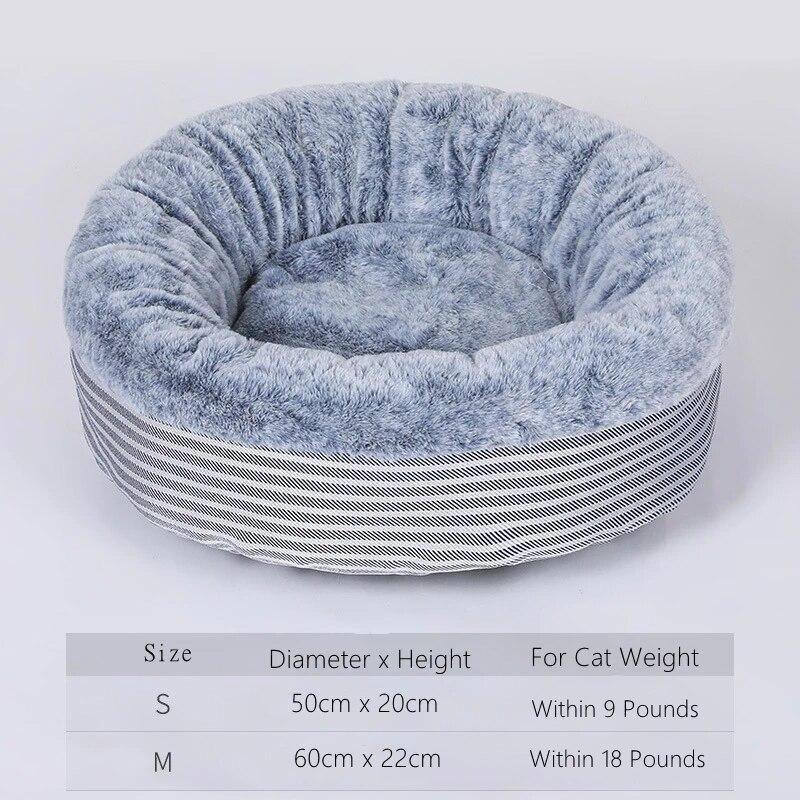 Теплая кошачья кровать, дом, круглая кровать для кошек, спальный коврик, подушка для домашних животных, гнездо для щенка, ракушка для маленькой собаки, кошки