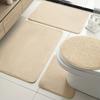 Imitation Cashmere Floor Mat Household Toilet Four-Piece Carpet Bathroom Water-Absorbing Non-Slip Mat Bathroom Dirt-Resistant Door Mat