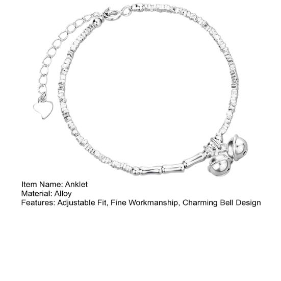 Женский браслет на щиколотку с подвеской в виде колокольчика, пляжный браслет на щиколотку, регулируемая удлинительная цепочка, тонкая работа